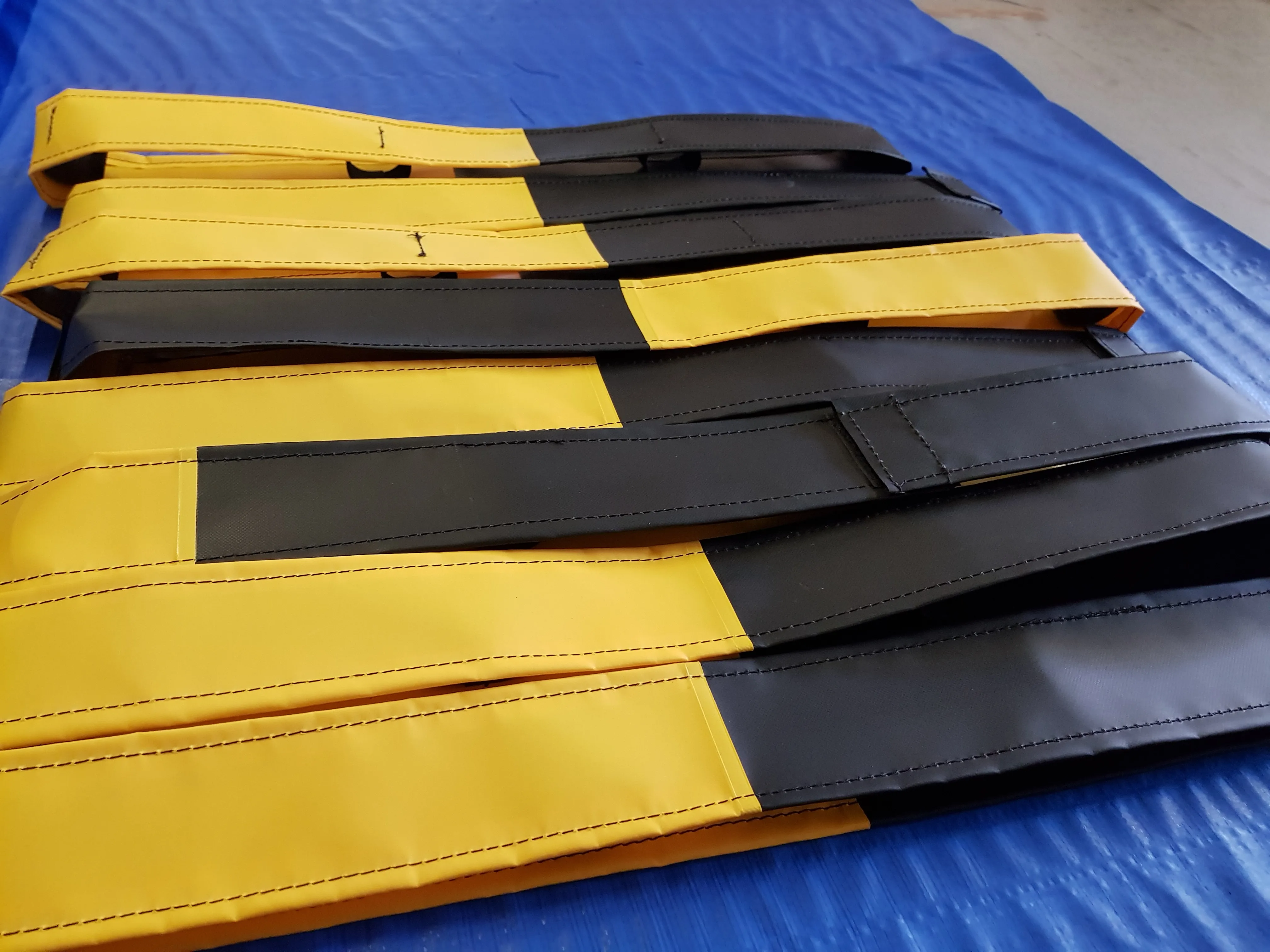 Black and yellow rope covers