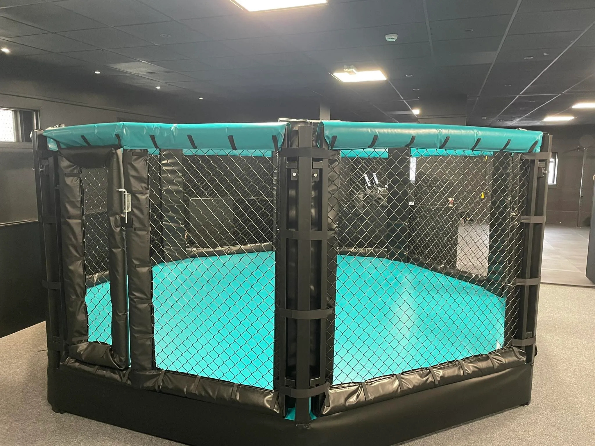 Green PVC octagonal floor cover