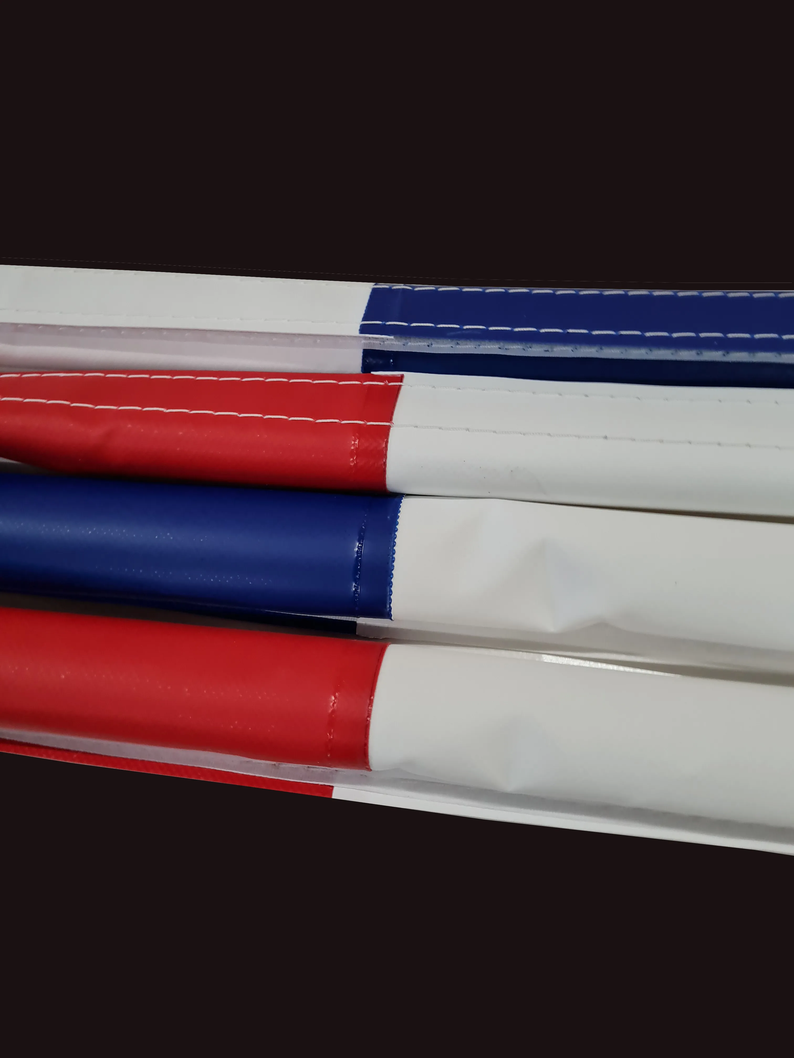 Red, white and blue rope covers